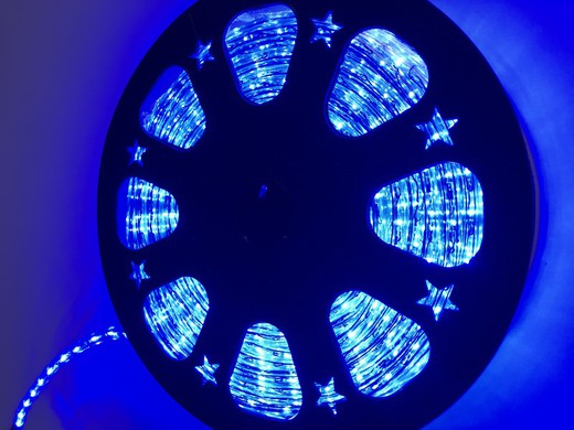 007016.0.TB  Bobina 49.50mts LED 36 leds/m , 1,5 (corte) azul