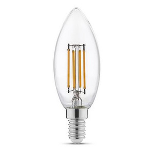 DURALAMP LFC374C CANDELA LED TRASPARENTE FILAMENTO E14 4W 6000K