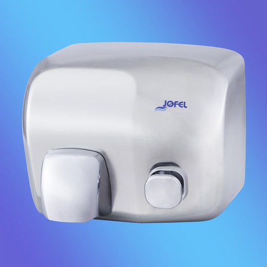 Secador de mãos jofel ibero gloss com botão de pressão