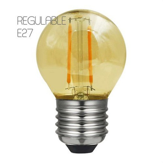 Laes esférica 992915 45mm filamento LED ámbar e27 2200k dim 230v 4w con luz regulable