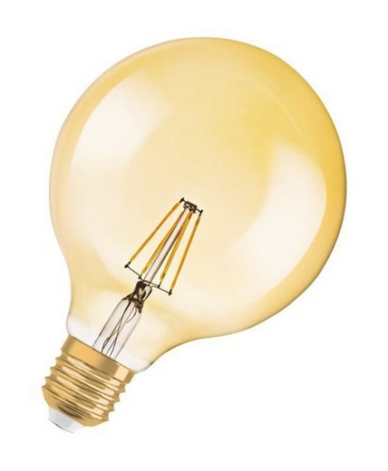 Vintage LED lampe 1906 globus 21 e27 guld glødetråd 2,8w 200lm 2400k 15000h