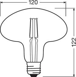 Lampada vintage 1906 e27 4,5w 470lm fungo 2500k 15000h — Alealuz