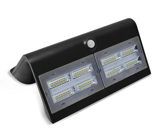 LEXS80B40-01 LUCECO SOLAR GUARDIAN PIR PROJECTO DE PAREDE PRETO IP44 6.8W 750LM 4000K STD