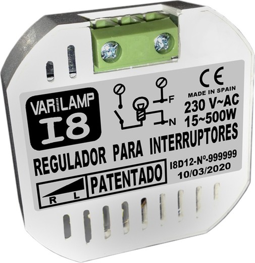 Varilamp inter 8  regu. Interruptores halog. E incand. 800w (incan.) 500w (halog.)