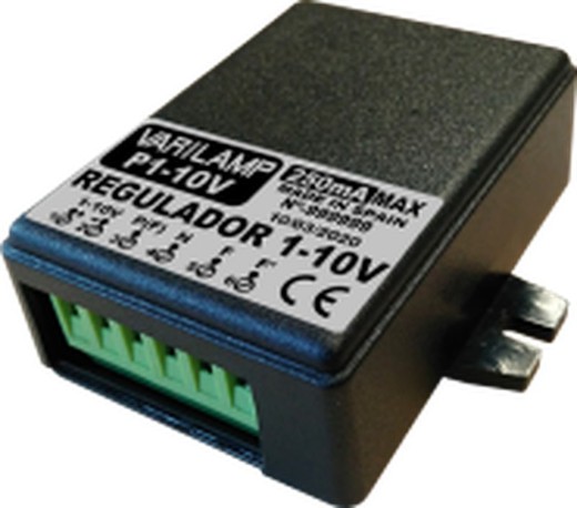 Varilamp p1-10v regulador a pulsadores para LED 1-10v. 250ma máx.