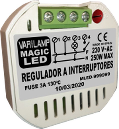 Varilamp magic LED 250 regulador LED universal a interruptores. 250w máx.