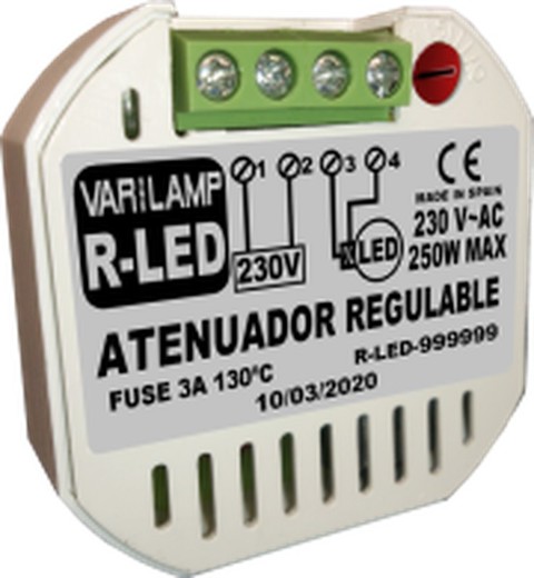 Regulator for LED to potentiometer. 250w max.