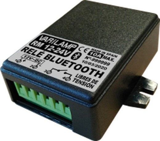Bluetooth-relais spanningsvrije contacten. 12-24vdc. 10e max (r)