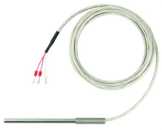 Pt-100 350 ° c probe with 2m cable + braid