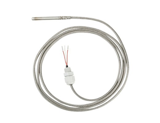 Pt-100 probe up to 200ºc 1,5m braided cable