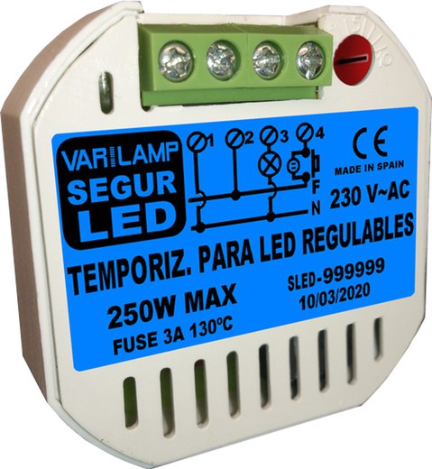 Varilamp segur LED 250 tempor. De seguridad para cualquier LED regulable. 250w máx.