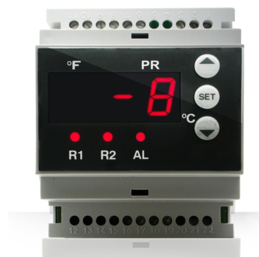 Thermostat 230v 2 relays din rail 4 modules