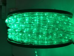 007012.0.TG  Bobina 49.50mts LED tubo transparente 28 leds, 1,5 (corte) verde
