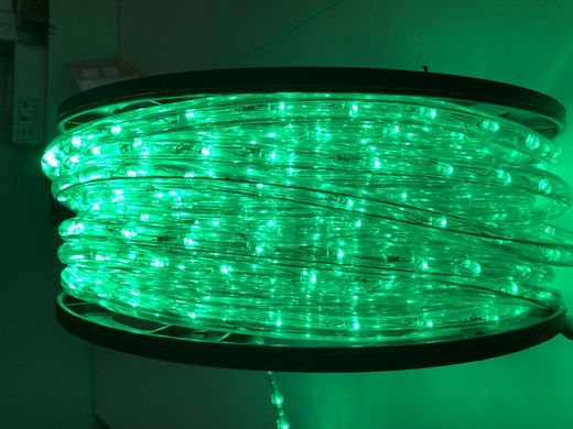 007012.0.TG  Bobina 49.50mts LED tubo transparente 28 leds, 1,5 (corte) verde