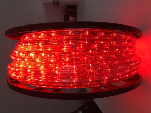 007012.0.TR Coil 49.50mts LED tubo transparente 28 leds / m, 1,5 (corte) vermelho