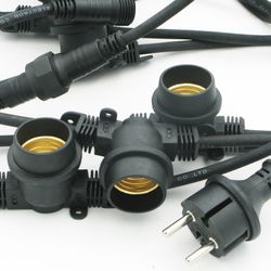 Laes 991673 garland 5m / 10 socket e27 ip44