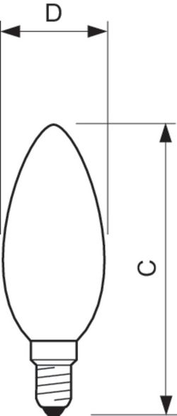 Cla lampada a candela LED nd 4,3-40w b35 e14 fr