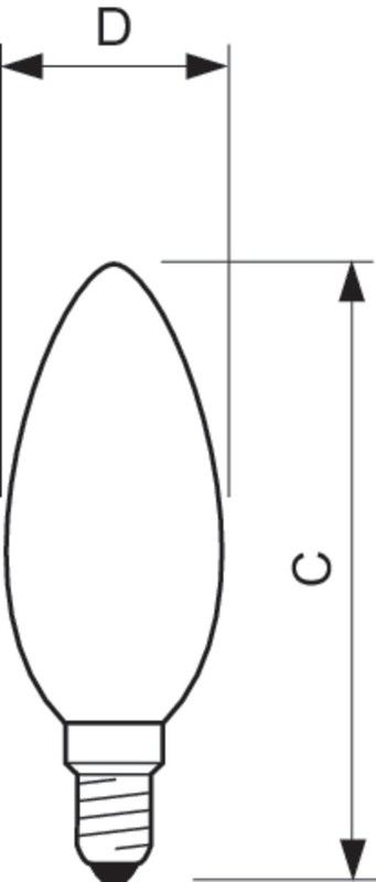 Cla lampada a candela LED nd 4,3-40w b35 e14 fr
