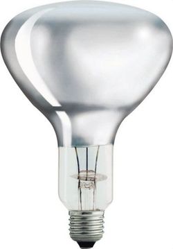 Lâmpada infravermelha ir 150w e27 r125 vermelho hg