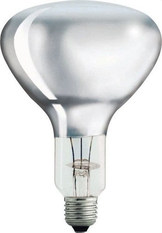 Lâmpada infravermelha ir 150w e27 r125 vermelho hg