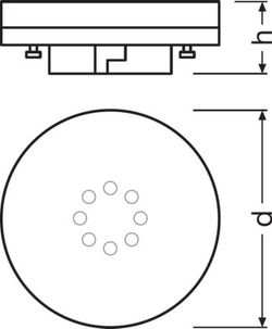 Led-lampa gx53 gx53 6w 470lm 4000k 15000h