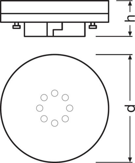 Led-lampa gx53 gx53 6w 470lm 4000k 15000h