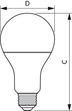Lâmpada mestre dt 14-100w e27 927-922 lâmpada a67 fr