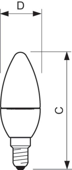 Corepro LED 5 / 40w e14 4000k lampada a candela opaca