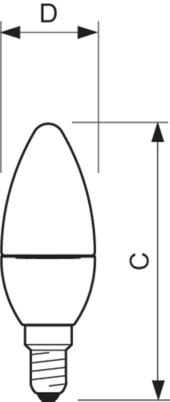 Corepro LED 5 / 40w e14 4000k lampada a candela opaca