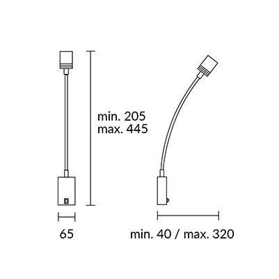 Leds C4 Aplique Flexo Book 40-320mm Led 3w Cromo