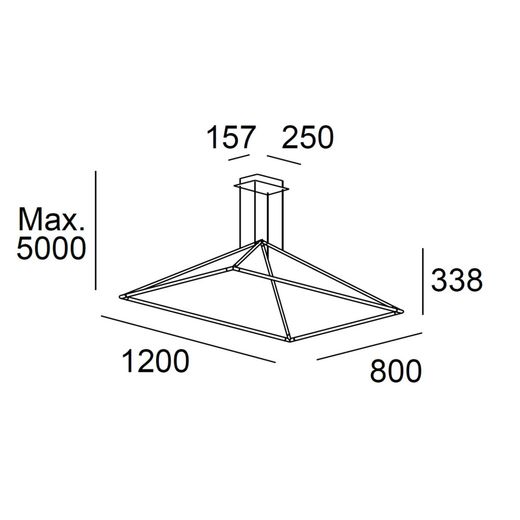 Leds C4 00-6000-05-M1 Luminaria Colgante Tubs Led 48w 3000k Negro