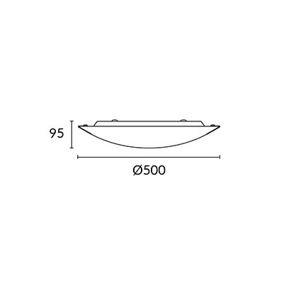 Leds C4  15-1522-21-E9  Plafón Clip Led 91x0,2w Diámetro 500mm Cromo