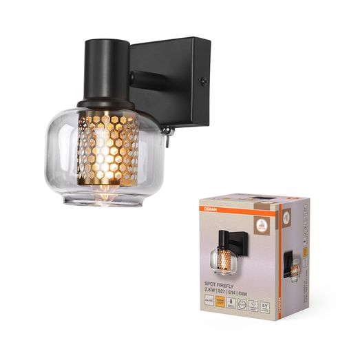 OSRAM 4099854471971 LUMINARIA DECOR SPOT FIREFLY 1x2.8W 827 E14 NEGRO