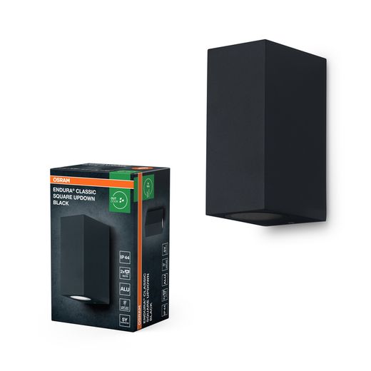 OSRAM 4099854447723 LUMINARIA EXTERIOR ENDURA CLASSIC SQUARE UPDOWN NEGRO GU10