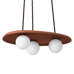 OSRAM LUMINARIA SUSPENDIDA DECOR CLAY NEST 3xG9 MARRÓN