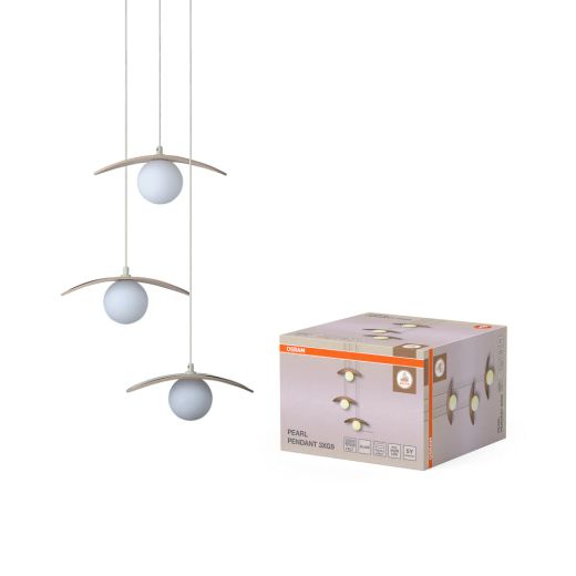 OSRAM 4058075847705 LUMINARIA SUSPENDIDA DECOR PEARL 3xG9 BEIGE