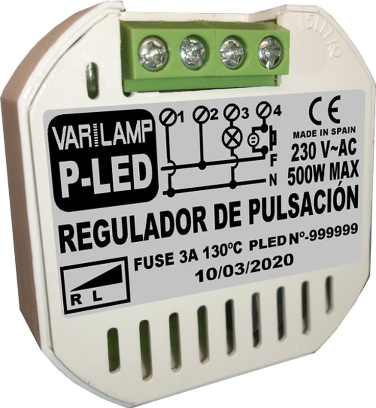 Reg. Dimmerabile a LED pulsanti. Fase principale. 500w max. (r) (utilizzato  per trasformatori 12v reg. Da ingresso 220v) — Alealuz