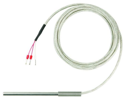 Sonda pt-100 350 ° c com 2m cabo + trança