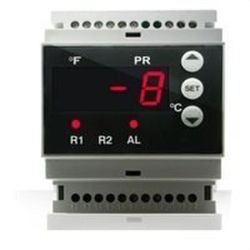 Termostat 230v 2 relä sond ntc din