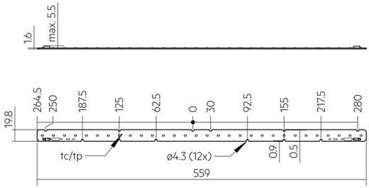 Tridonic 28005437 LLE 20x560mm 1550lm 830 HV SNC4